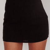 Daily Love Fitted Mini Skirt Black