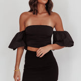 Daily Love Fitted Mini Skirt Black