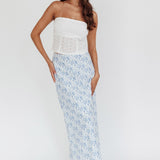 Maggie Eyelet Embroidery Strapless Top Ivory