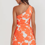 Inner Power One-Shoulder Mini Dress Orange
