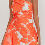 Inner Power One-Shoulder Mini Dress Orange