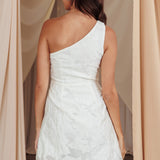 Inner Power One-Shoulder Mini Dress White