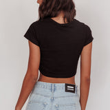 Olly Cropped Baby Tee Black