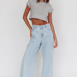 Olly Cropped Baby Tee Grey
