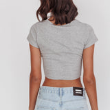 Olly Cropped Baby Tee Grey