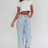 Olly Cropped Baby Tee White
