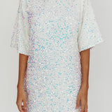 Miramar Backless Sequin Dress White