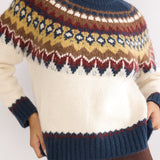 Irelia Long Sleeve Knit Top Ivory Multi