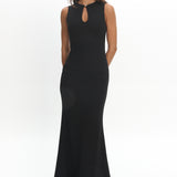 Capucine Key Hole Bust Maxi Dress Black