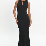Capucine Key Hole Bust Maxi Dress Black