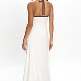 Belira Wrap Front Midi Dress Ivory