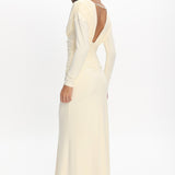 Gilded Long Sleeve Ruched Maxi Dress Butter