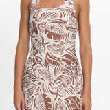 Mahlia Wrap Romper Print Chocolate