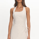 Mahlia Wrap Romper Oat