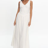 Siena Lace Bodice Maxi Dress White