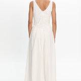 Siena Lace Bodice Maxi Dress White