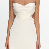 Keke Bead Strap Cut-Out Mini Dress Ivory