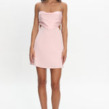 Keke Bead Strap Cut-Out Mini Dress Blush