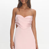 Keke Bead Strap Cut-Out Mini Dress Blush