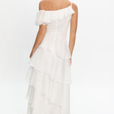 Elizaveta One-Shoulder Tiered Maxi Dress Ivory