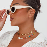 Regina Cat-eye Acetate Sunglasses Cream