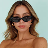 Janis Cat-eye Acetate Sunglasses Black