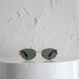 Germa Oval Metal Sunglasses Tort