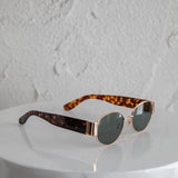 Germa Oval Metal Sunglasses Tort
