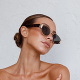 Germa Oval Metal Sunglasses Tort