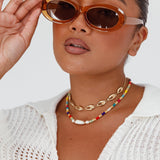 Charlie Neon Oval Sunglasses Tea