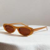 Live Loud Oval Sunglasses Brown