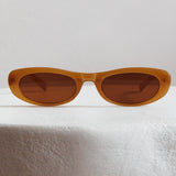 Live Loud Oval Sunglasses Brown