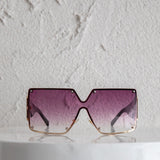Fiery Square Frame Sunglasses Red