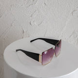 Fiery Square Frame Sunglasses Red