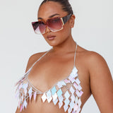 Fiery Square Frame Sunglasses Red