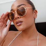 Sahara Aviator Sunglasses Tea