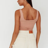 Pali U-Neckline Crop Top Nude