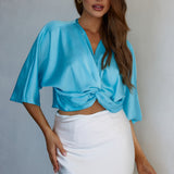 Casablanca Twist Top Neon Blue
