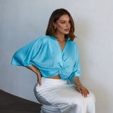 Casablanca Twist Top Neon Blue