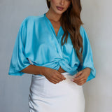 Casablanca Twist Top Neon Blue