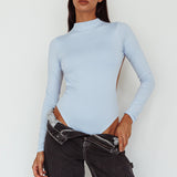 Remy Open Back Bodysuit Light Blue