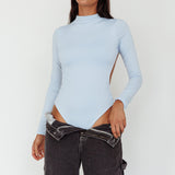 Remy Open Back Bodysuit Light Blue