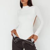 Remy Open Back Bodysuit Off White