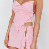 Such A Tease Split Mini Skirt Pink