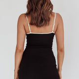 Love Loud Cut-Out Bow Mini Dress Black/White