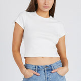 Abrand 90's Icon Baby Tee Top White Sand