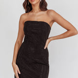 This Feeling Strapless Diamante Mini Dress Black