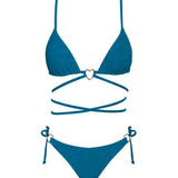 Summer Love Bikini Bottom Blue Shimmer