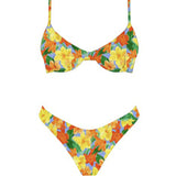 Martinique Shirred Bikini Top Tropical