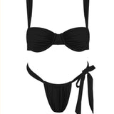 Malibu Tie Bikini Bottom Black